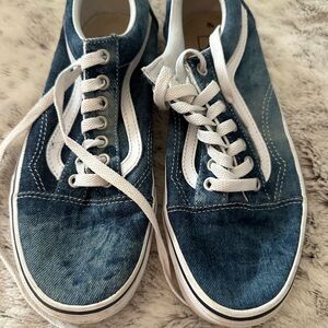 Vans Blue Canvas Lace-Up Sneakers